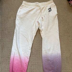 Peloton Ombre Sweatpants - Pink and White